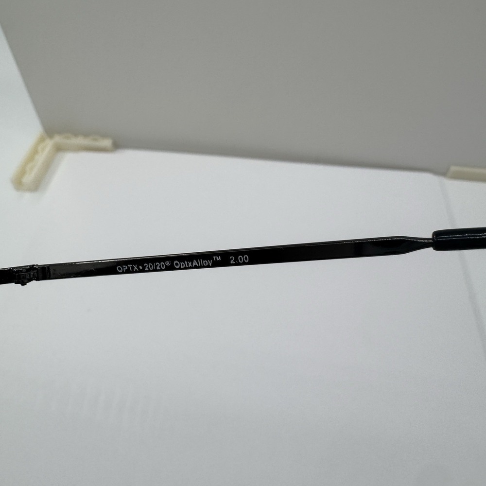 OPTX 20/20 OptxAlloy 2.00 Reading‎ Glasses 51-19 Metal Rectangular - Picture 7 of 9